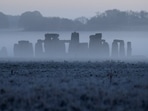 Stonehenge ancient stone circle is seen at dawn, near Amesbury, Wiltshire, Britain. (REUTERS)