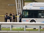 Police are looking at a scene and items are seen on the ground near a Metrobus outside the Pentagon Metro area, Tuesday, August 3, 2021, at the Pentagon in Washington. (File Photo / AP)