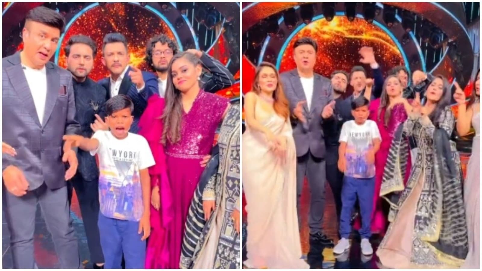 Bachpan Ka Pyaar boy performs on Indian Idol 12, Aditya Narayan-Anu