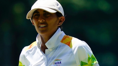 Aditi Ashok walks on the 13th hole during the second round of the women's golf event at the 2020 Tokyo Olympics (AP) Aditi Ashok walks on the 13th hole during the second round of the women's golf event at the 2020 Tokyo Olympics (AP)
