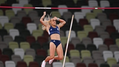Tokyo 2020 Olympics - Athletics - Women's Pole Vault - Final - Olympic Stadium, Tokyo, Japan - August 5, 2021. Nikoleta Kiriakopoulou of Greece in action REUTERS/Dylan Martinez (REUTERS)