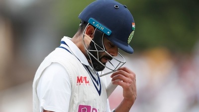 Virat Kohli looks dejected after getting out on the second day of the first Test (Action Images via Reuters)