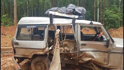 The mangled SUV after the explosion. (Source: Police) The mangled SUV after the explosion. (Source: Police)