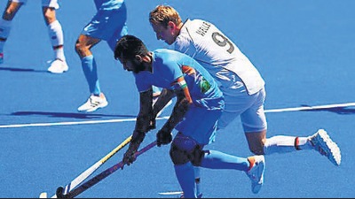 Indian men’s hockey team captain Manpreet Singh in action against Germany at the Tokyo Olympics. Manpreet Singh was part of the gold-medal winning side at the Junior World Cup in Lucknow in 2016. (Reuters Photo) Indian men’s hockey team captain Manpreet Singh in action against Germany at the Tokyo Olympics. Manpreet Singh was part of the gold-medal winning side at the Junior World Cup in Lucknow in 2016. (Reuters Photo)