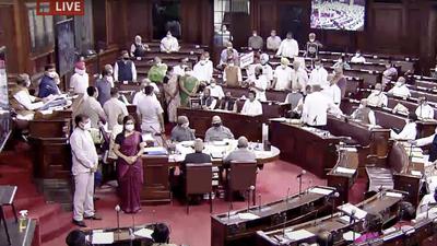 Proceedings of Rajya Sabha during the Monsoon Session of Parliament, in New Delhi on Wednesday. (ANI) Proceedings of Rajya Sabha during the Monsoon Session of Parliament, in New Delhi on Wednesday. (ANI)