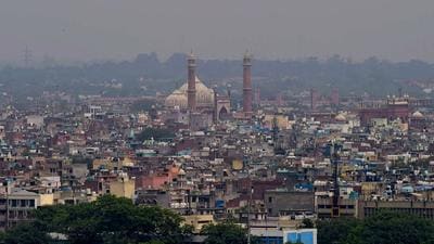 New Delhi: An aerial view of Jama Masjid after further ease in COVID-19 lockdown restrictions, in New Delhi, Wednesday, June 16, 2021. (PTI Photo/Manvender Vashist)(PTI06_16_2021_000160A) (PTI) New Delhi: An aerial view of Jama Masjid after further ease in COVID-19 lockdown restrictions, in New Delhi, Wednesday, June 16, 2021. (PTI Photo/Manvender Vashist)(PTI06_16_2021_000160A) (PTI)