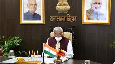 Bihar Governor Phagu Chauhan was speaking at the 49th foundation day of Darbhanga’s Lalit Narayan Mithila University through video conferencing on Thursday. (HT FIle)