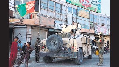 This video screen grab shows Afghan special forces patrol the streets of Herat as the Taliban continue a series of offensives against urban areas in Afghanistan. (AFP) This video screen grab shows Afghan special forces patrol the streets of Herat as the Taliban continue a series of offensives against urban areas in Afghanistan. (AFP)