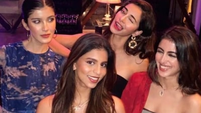 Navya Naveli Nanda with her friends Suhana Khan, Ananya Panday and Shanaya Kapoor.