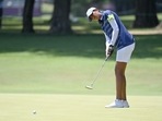 Tokyo 2020 Olympics: Aditi Ashok of India in action. 