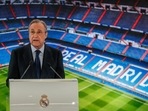 Real Madrid's President Florentino Perez gives a speech at the Santiago Bernabeu stadium in Madrid. Real Madrid's President Florentino Perez gives a speech at the Santiago Bernabeu stadium in Madrid.