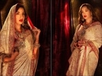 Nora Fatehi looks like the epitome of royalty in beige chikankari saree, bold red lips