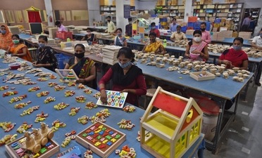 Workers assembling toys at the Little Genius Toys factory in Greater Noida, India ( Raj K Raj/ Hindustan Times) Workers assembling toys at the Little Genius Toys factory in Greater Noida, India ( Raj K Raj/ Hindustan Times)