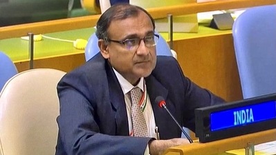 TS Tirumurti, India's permanent representative to the UN, said those providing material and financial support to terrorist entities must be held accountable. (File photo)