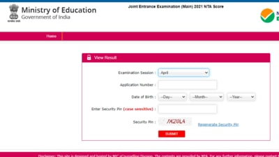 JEE Main results declared for Session 3 exams ( jeemain.nta.nic.in)