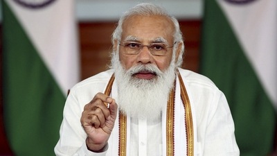 “When India is working towards the goal of Atmanirbhar Bharat (self reliant India) one of its goals is to increase the share of Indian exports in the global supply chains,” Narendra Modi said. (PTI) “When India is working towards the goal of Atmanirbhar Bharat (self reliant India) one of its goals is to increase the share of Indian exports in the global supply chains,” Narendra Modi said. (PTI)