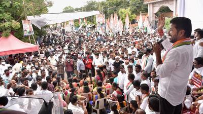 Telangana Pradesh Congress Committee members during a protest in Hyderabad on July 16, 2021. (FILE) Telangana Pradesh Congress Committee members during a protest in Hyderabad on July 16, 2021. (FILE)