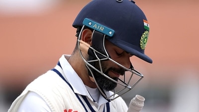 Virat Kohli heads back after being dismissed for a golden duck on Day 2. (Getty Images) Virat Kohli heads back after being dismissed for a golden duck on Day 2. (Getty Images)