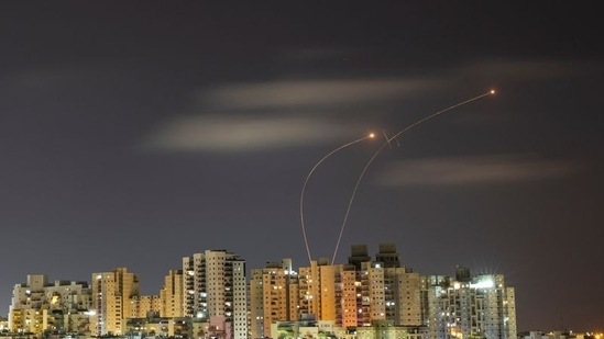 Some of these rockets were intercepted by Israel's Iron Dome defence system (pictured above) before they could strike their target.(File Photo)