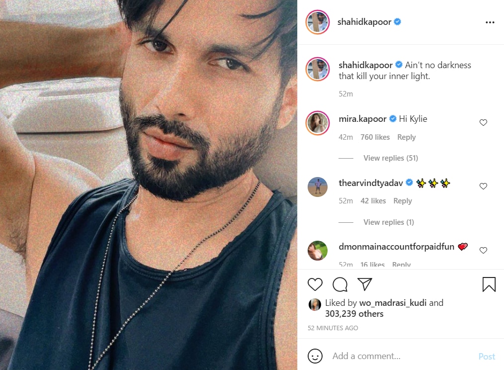 Shahid Kapoor Drops New Selfie With Inspirational Caption Mira Rajput Teases Him ‘hi Kylie