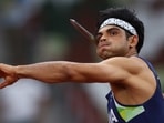 Tokyo 2020 Olympics - Athletics - Men's Javelin Throw - Final - Neeraj Chopra of India in action at the Olympic Stadium in Tokyo, Japan
