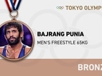 Bajrang Punia wins bronze in men's 65kg wrestling Bajrang Punia wins bronze in men's 65kg wrestling