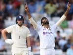 Jasprit Bumrah was the star of the day as the India pacer picked up a second five-for at Trent Bridge and took his match haul to 9 wickets. (Getty)