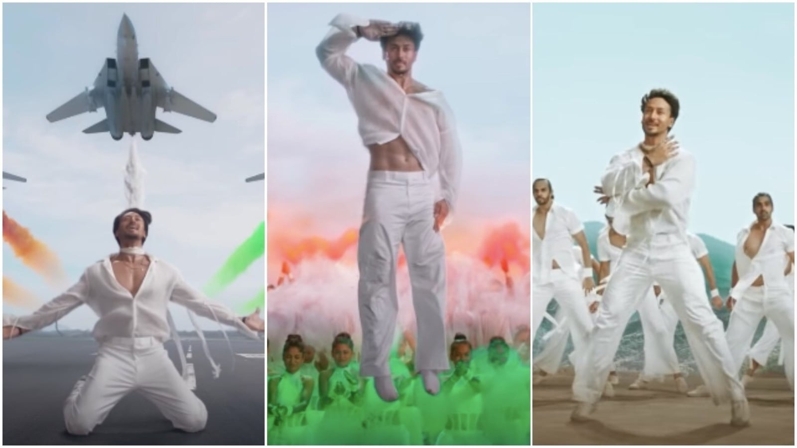 Vande Mataram: Tiger Shroff climbs mountain, poses on a runway in patriotic music video teaser, watch