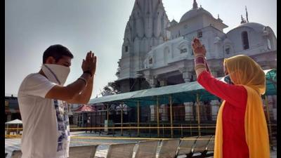 The Himachal Pradesh government has implemented strict Covid guidelines at temples in view of the Shravan Ashtami Navratras. (HT file photo)