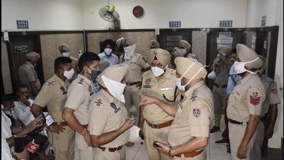 Police inspected the crime spot at a private hospital in Amritsar on August 3. Police inspected the crime spot at a private hospital in Amritsar on August 3.