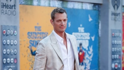 Joel Kinnaman poses at the premiere for the film The Suicide Squad in Los Angeles. (REUTERS)