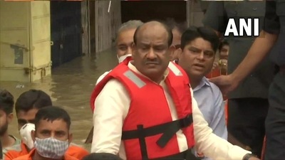 Rajasthan has been severely affected due to the rain, with many, including children, losing their lives in related incidents in the state. (ANI Photo) Rajasthan has been severely affected due to the rain, with many, including children, losing their lives in related incidents in the state. (ANI Photo)