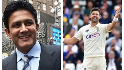 Anil Kumble and James Anderson collage. (File/AP) Anil Kumble and James Anderson collage. (File/AP)