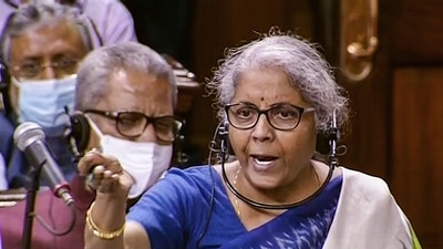 The Bill, passed by the Lok Sabha on Friday, says that it does not involve any expenditure from the consolidated funds of India. In picture - Finance minister Nirmala Sitharaman. (PTI) The Bill, passed by the Lok Sabha on Friday, says that it does not involve any expenditure from the consolidated funds of India. In picture - Finance minister Nirmala Sitharaman. (PTI)