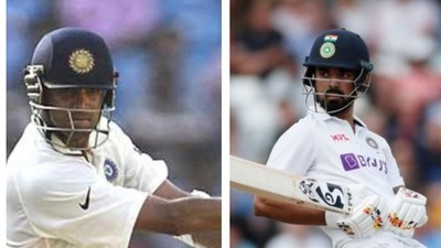 Rahul Dravid and KL Rahul collage. (File/AP) Rahul Dravid and KL Rahul collage. (File/AP)