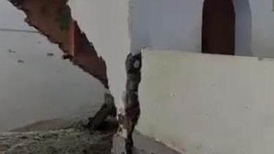 A mosque at Babla Banna village in Katihar district was washed away by strong currents of the River Ganga on Friday. (SOURCED.)