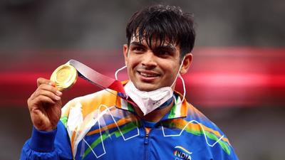 Javelin thrower Neeraj Chopra as he created history by winning India’s first gold medal Tokyo Olympics. (REUTERS)