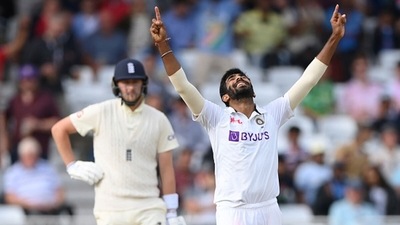 Jasprit Bumrah was the star of the day as the India pacer picked up a second five-for at Trent Bridge and took his match haul to 9 wickets. (Getty) Jasprit Bumrah was the star of the day as the India pacer picked up a second five-for at Trent Bridge and took his match haul to 9 wickets. (Getty)