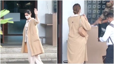 Deepika Padukone spotted at the airport. Deepika Padukone spotted at the airport.