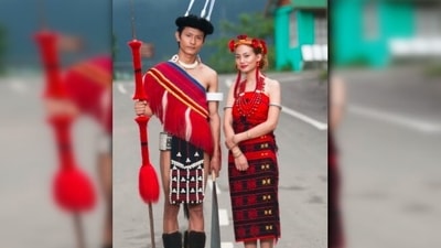 Nagaland: The Naga shawl has gained popularity all over India. Naga women dress in traditional wrap around skirts which are different from one tribe to another and are known by different names. (Instagram/@carolinesangtam136) Nagaland: The Naga shawl has gained popularity all over India. Naga women dress in traditional wrap around skirts which are different from one tribe to another and are known by different names. (Instagram/@carolinesangtam136)