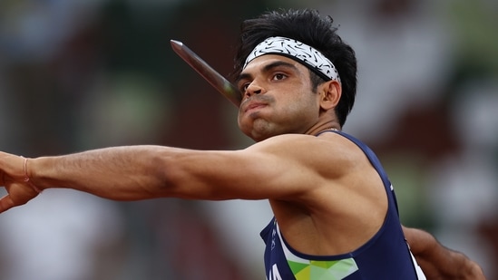 Tokyo 2020 Olympics - Athletics - Men's Javelin Throw - Final - Neeraj Chopra of India in action at the Olympic Stadium in Tokyo, Japan(REUTERS)