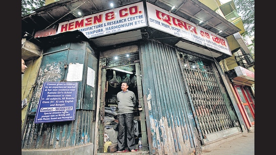 One of the docu shorts is on Hemen & Co, a music store that makes its own instruments and once sold a sitar to George Harrison. (Karma Sonam Bhutia)