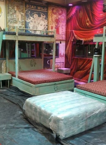 The walls of the bedrooms of the house have been inspired by tarot cards.