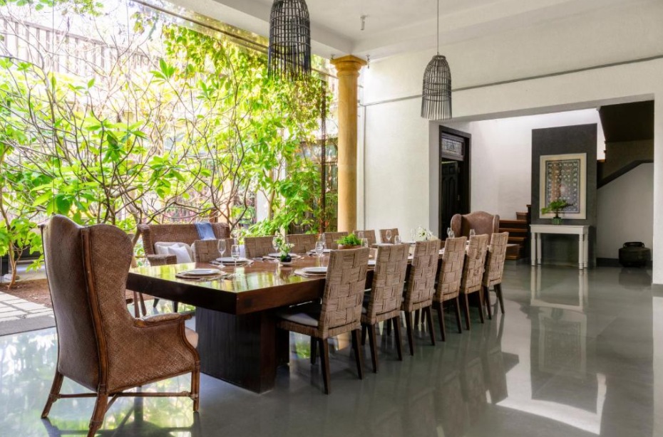 The villa also has a huge dining area where over a dozen people can feast together. (Picture credit: Booking.com)