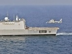 The Indian Navy undertakes a bilateral naval exercise 'Zayed Talwar 2021' with the UAE Navy off the coast of Abu Dhabi.(ANI Photo) The Indian Navy undertakes a bilateral naval exercise 'Zayed Talwar 2021' with the UAE Navy off the coast of Abu Dhabi.(ANI Photo)