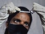 Mix of Covishield and Covaxin has now been found to be more effective than both doses of the same vaccine, reports said. (PTI) Mix of Covishield and Covaxin has now been found to be more effective than both doses of the same vaccine, reports said. (PTI)