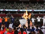 International Olympic Committee's President Thomas Bach and Seiko Hashimoto, president of the Tokyo Organizing Committee of the Olympic and Paralympic Games.