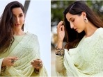 Nora Fatehi is beyond beautiful in green chikankari anarkali set worth <span class='webrupee'>₹</span>1 lakh Nora Fatehi is beyond beautiful in green chikankari anarkali set worth <span class='webrupee'>₹</span>1 lakh