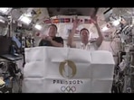 The image shows Japanese astronaut Akihiko Hoshide and French astronaut Thomas Pesquet. The image shows Japanese astronaut Akihiko Hoshide and French astronaut Thomas Pesquet.