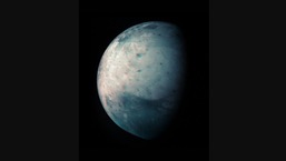 The image shows Ganymede, Jupiter's moon.